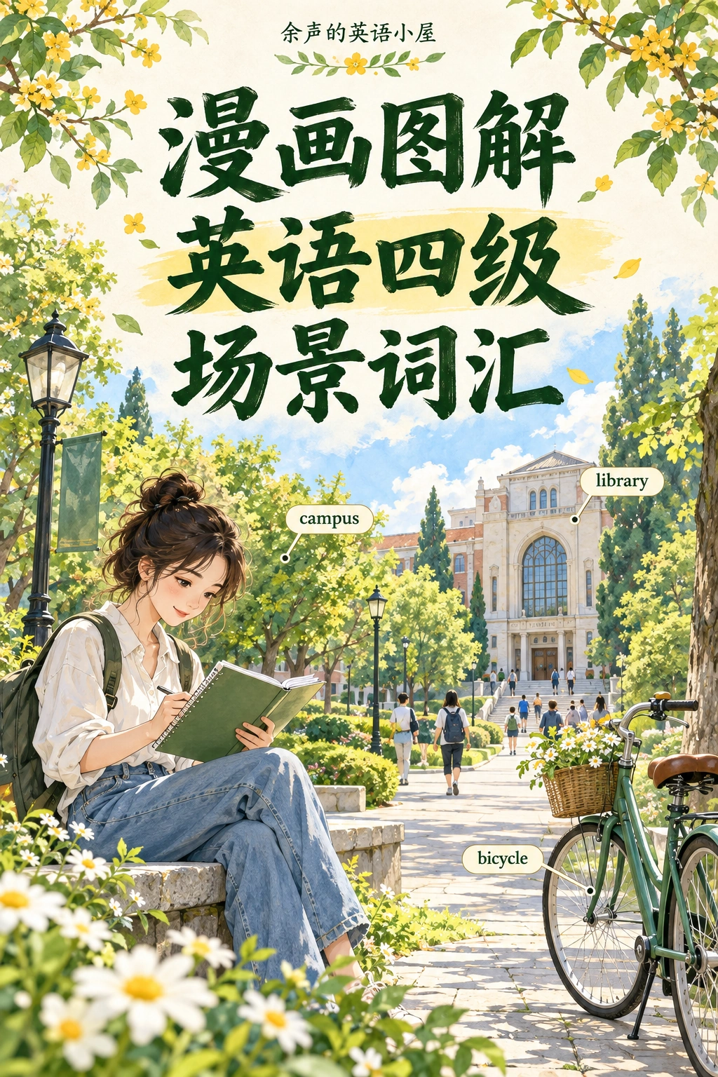 漫画图解英语四级场景词汇，余声的英语小屋